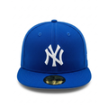 New Era New York Yankees 59FIFTY Royal Blue Fitted Flat Brim MLB Baseball Cap