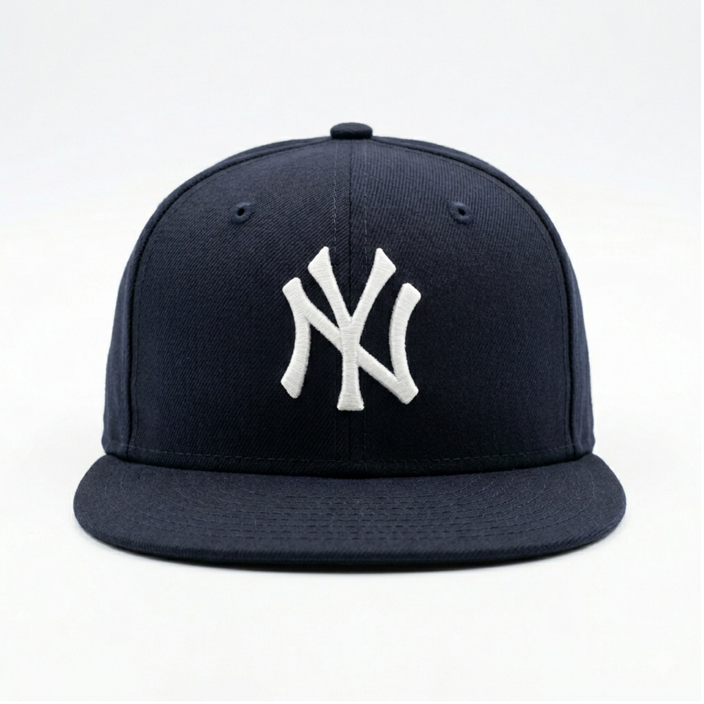 New Era New York Yankees 59FIFTY Black Fitted Flat Brim MLB Baseball Cap