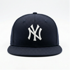 New Era New York Yankees 59FIFTY Black Fitted Flat Brim MLB Baseball Cap