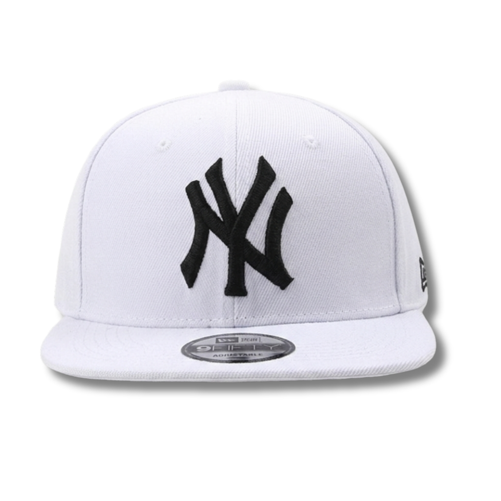 New Era New York Yankees 59FIFTY White Fitted Flat Brim MLB Baseball Cap