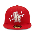 MLB Los Angeles Dodgers City Of Angels Red Fitted Hat
