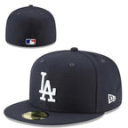 New Era Los Angeles Dodgers 59FIFTY Black with White Logo Fitted Cap