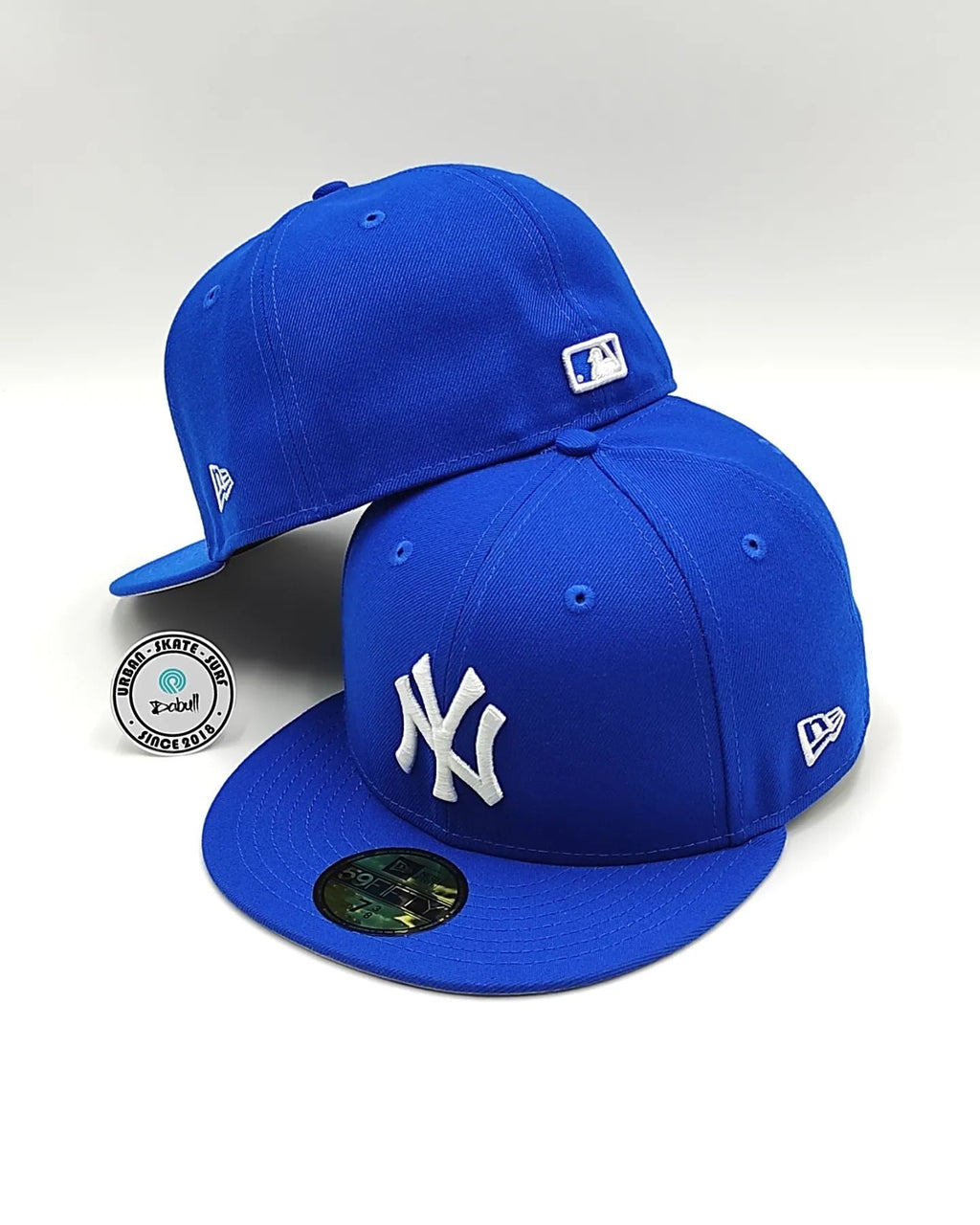 New Era New York Yankees 59FIFTY Royal Blue Fitted Flat Brim MLB Baseball Cap