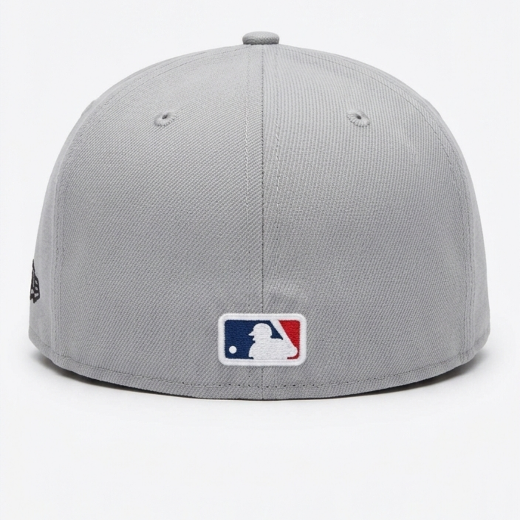 New Era Los Angeles Dodgers 59FIFTY Grey Black Fitted Flat Brim MLB Baseball Cap