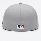 New Era Los Angeles Dodgers 59FIFTY Grey Black Fitted Flat Brim MLB Baseball Cap
