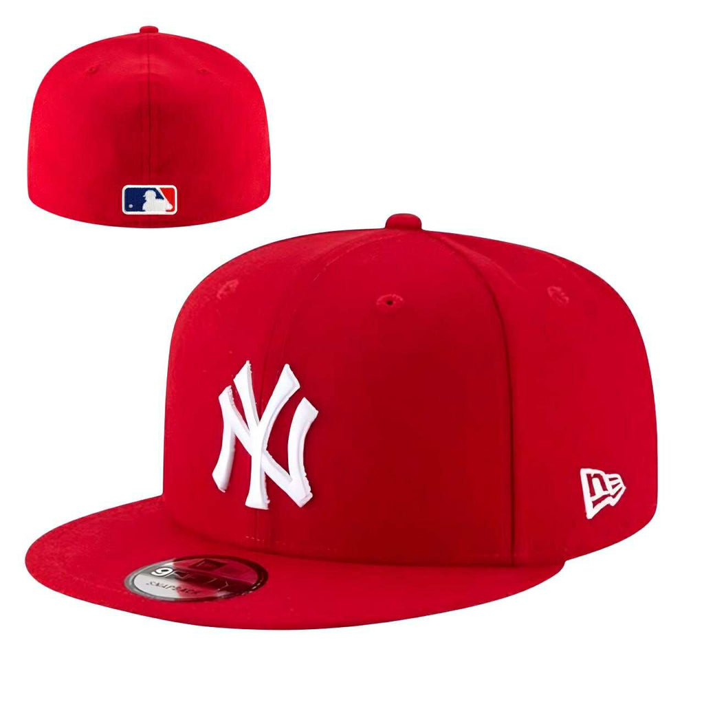New Era New York Yankees 59FIFTY Red Fitted Flat Brim Baseball Cap