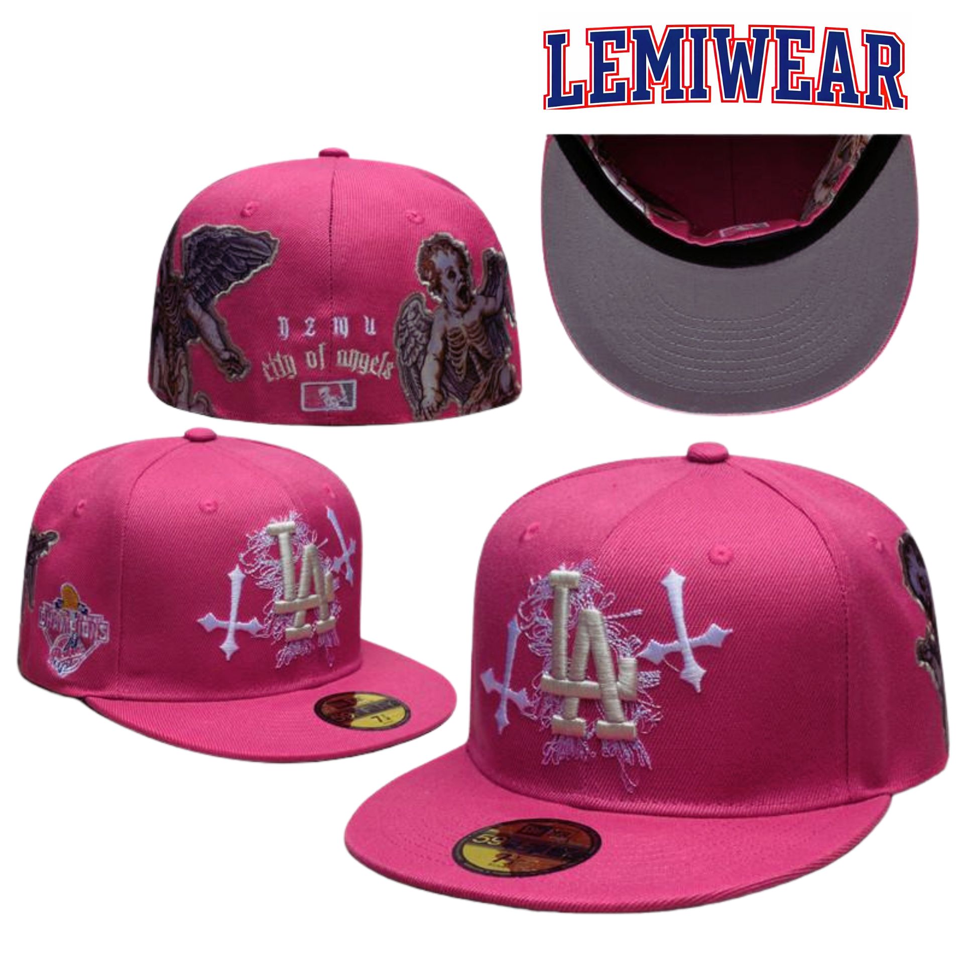 MLB Los Angeles Dodgers City Of Angels Pink Fitted Hat