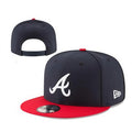 New Era Atlanta Braves 9FIFTY Navy/Red Snapback Flat Brim Cap