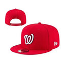 New Era Washington Nationals 9FIFTY Red Snapback Flat Brim Cap