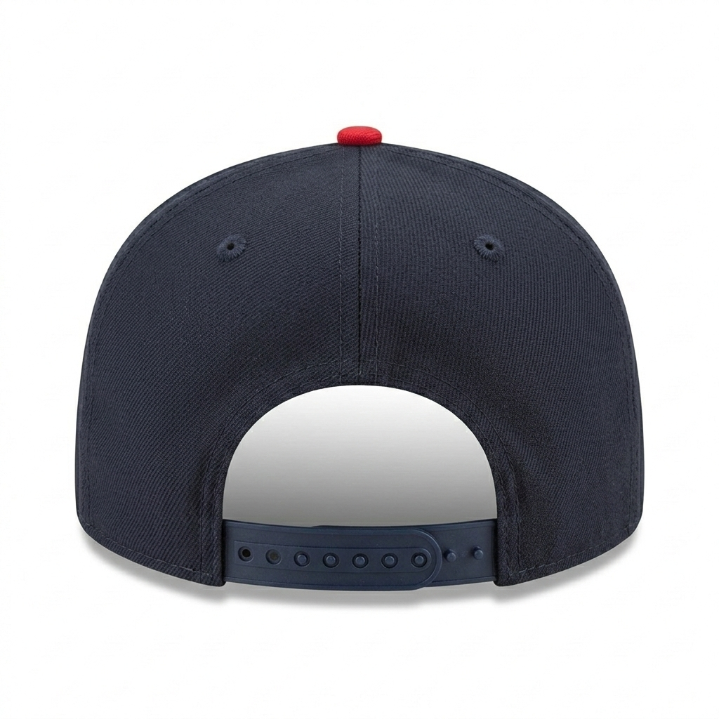 New Era Atlanta Braves 9FIFTY Navy/Red Snapback Flat Brim Cap