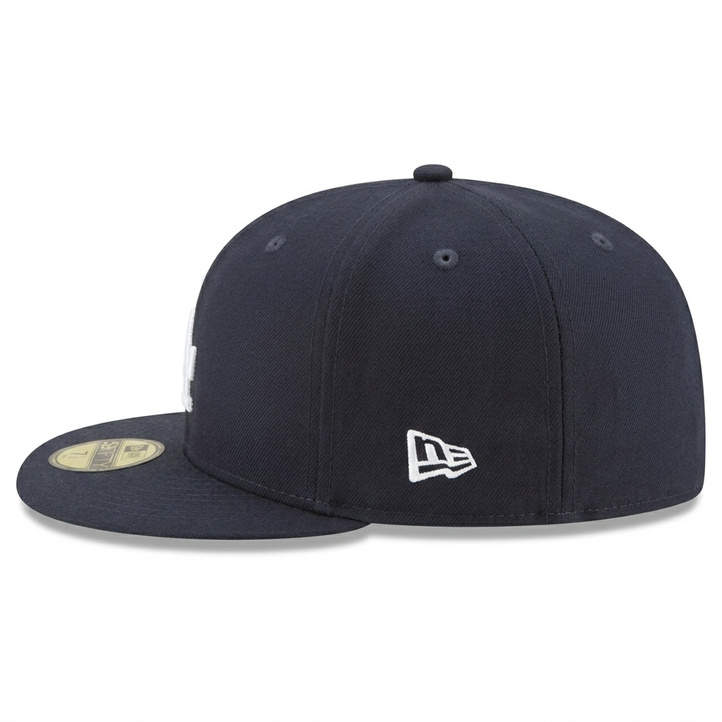 New Era Los Angeles Dodgers 59FIFTY Black with White Logo Fitted Cap