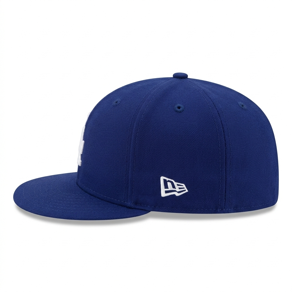 New Era Los Angeles Dodgers 59FIFTY Royal Blue Fitted Cap Flat Brim Baseball Cap
