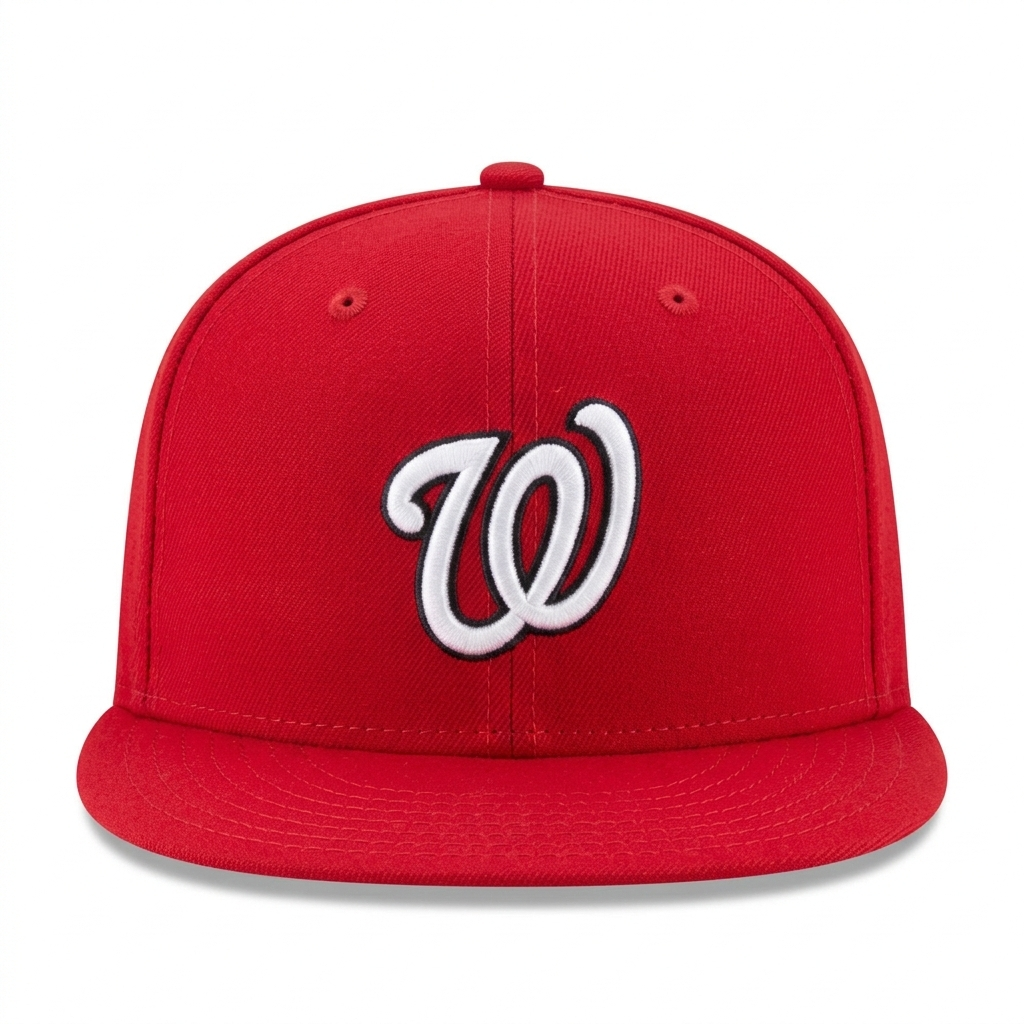 New Era Washington Nationals 9FIFTY Red Snapback Flat Brim Cap