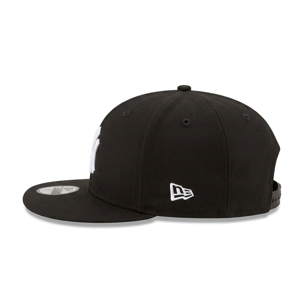 New Era New York Yankees 9FIFTY Black Snapback Flat Brim Cap