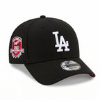 New Era Los Angeles Dodgers Black Red 9FORTY Adjustable Cap – 50th Anniversary Side Patch