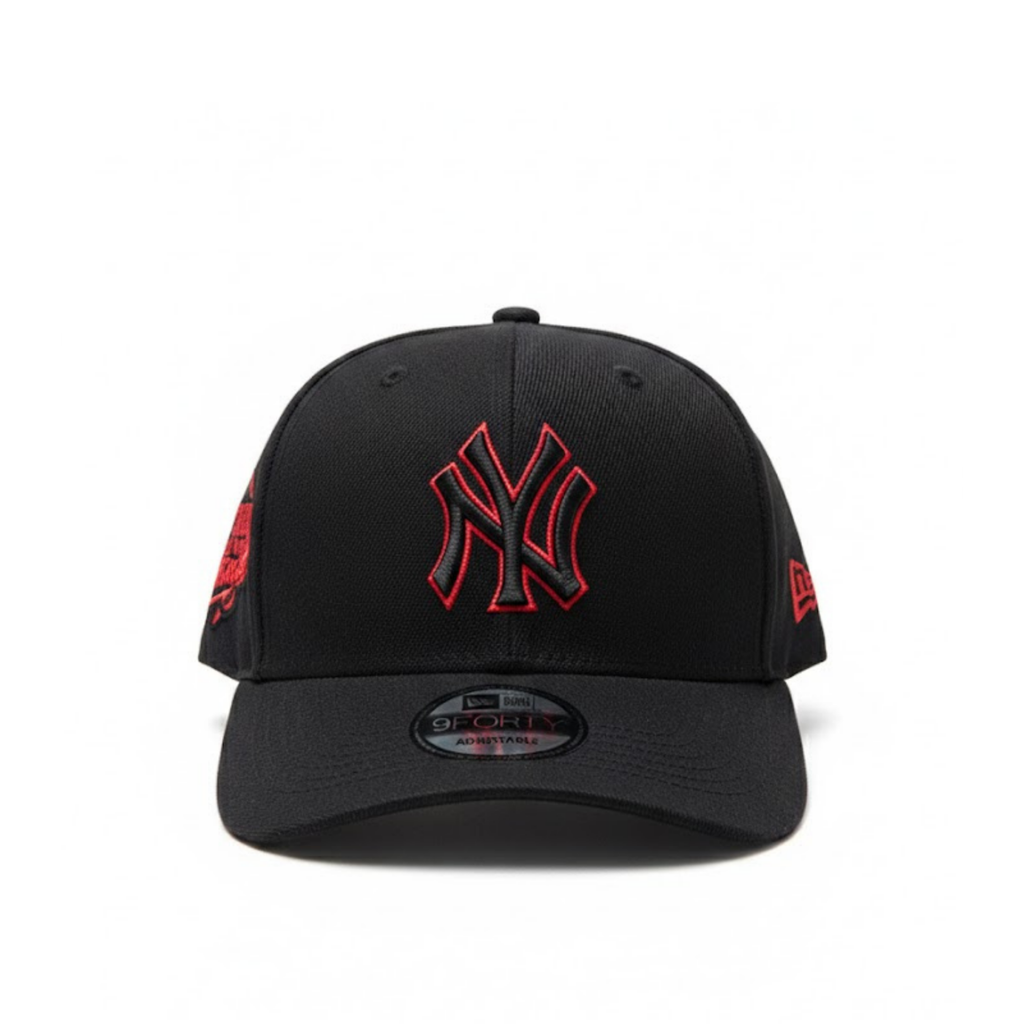 New Era New York Yankees Black Red 9FORTY Adjustable Cap – 1999 World Series Side Patch