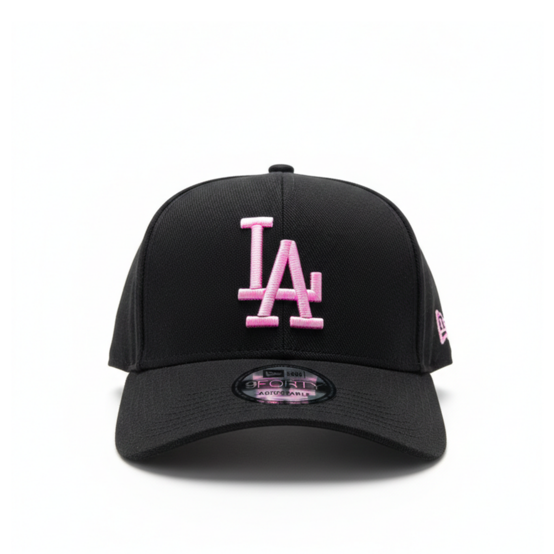 New Era Los Angeles Dodgers Black Pink 9FORTY Adjustable Cap – 100th Anniversary Side Patch