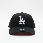 New Era Los Angeles Dodgers Black Red 9FORTY Adjustable Cap – 50th Anniversary Side Patch