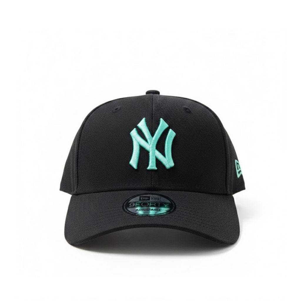 New Era New York Yankees Black Mint 9FORTY Adjustable Cap – Subway Series 25th Anniversary Side Patch