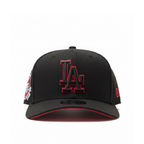 New Era Los Angeles Dodgers Black Scarlet 9FORTY Adjustable Cap – 50th Anniversary Side Patch