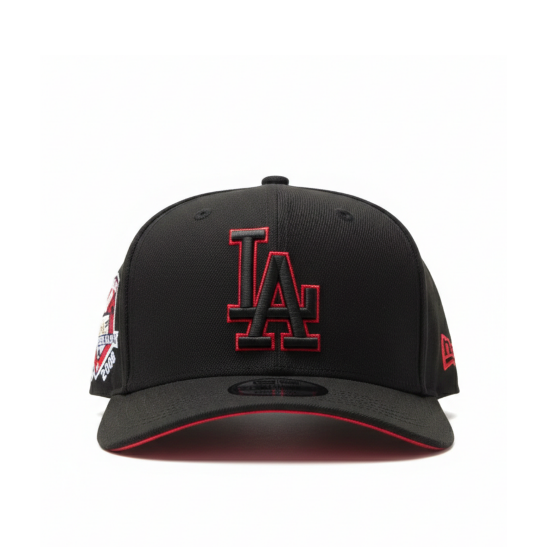New Era Los Angeles Dodgers Black Scarlet 9FORTY Adjustable Cap – 50th Anniversary Side Patch