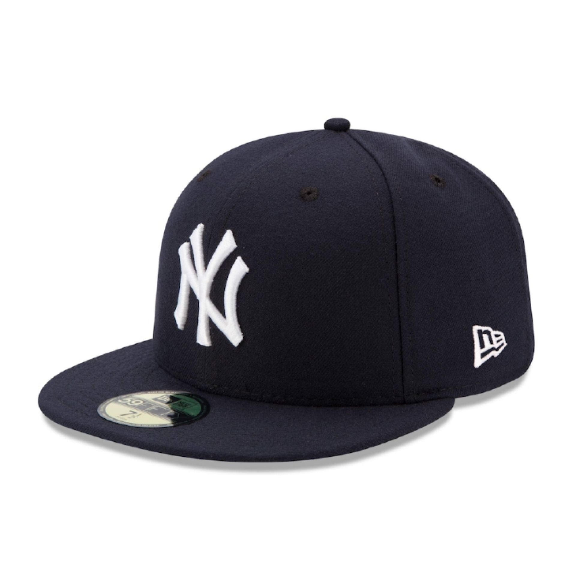 New Era New York Yankees 59FIFTY Black Fitted Flat Brim MLB Baseball Cap