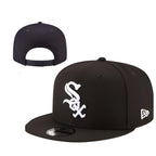 New Era Chicago White Sox 9FIFTY Black Snapback Flat Brim Cap