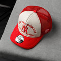 New Era New York Yankees 9FORTY Cream Red Trucker Adjustable Cap