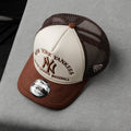 New Era New York Yankees 9FORTY Cream Brown Trucker Adjustable Cap